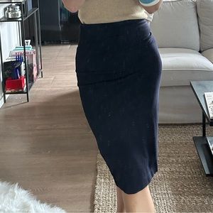 Blue pencil skirt